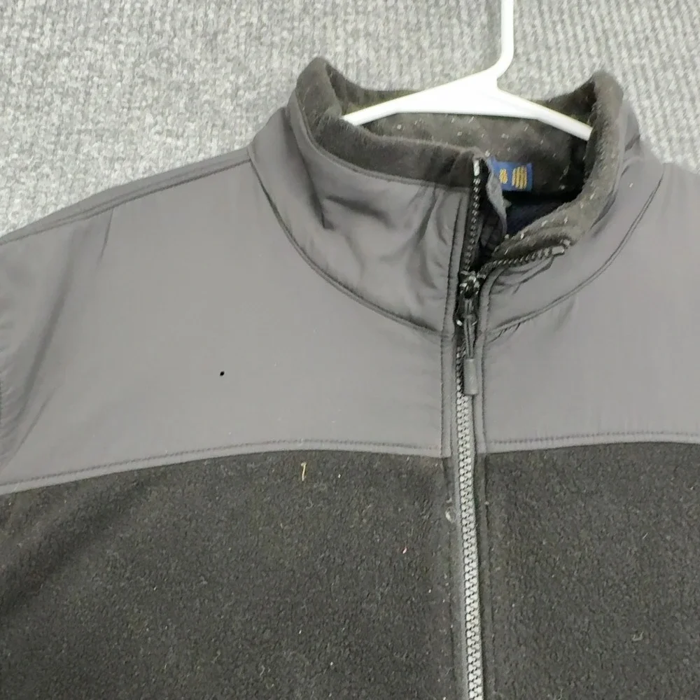 Polo Ralph Lauren Jacket Mens XL Black Polyester Nylon Full Zip Mock Neck Style‎